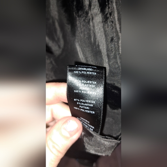 Ladies Asos Black/white Long Line  Business Blazer Jacket Snap Closure Size 6 - Picture 8 of 11